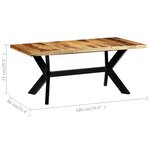 vidaXL Table à manger 180x90x75 cm Bois massif