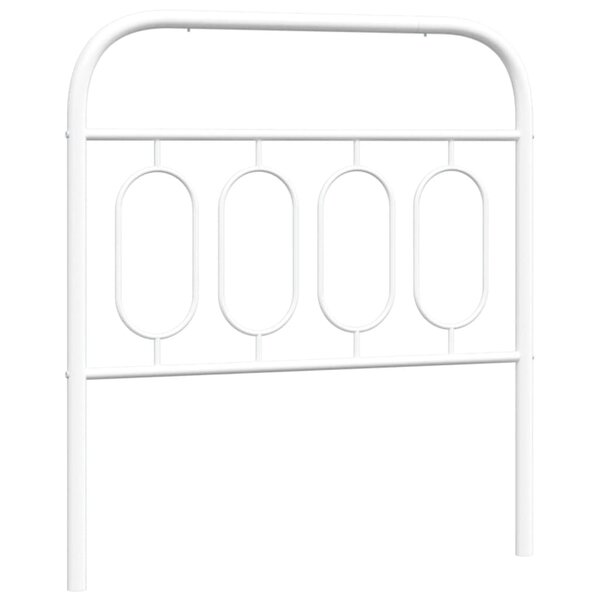 vidaXL Tête de lit de remplacement métal blanc 80 cm