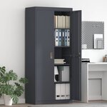 vidaXL Armoire de rangement 2 Pièces Anthracite 80 x 40 x 180 cm Acier