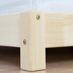 Lit double TATAMI 160 x 200 bois naturel
