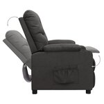 vidaXL Fauteuil inclinable Gris foncé Tissu