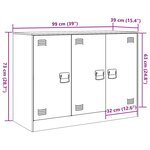 vidaXL Buffet anthracite 99x39x73 cm acier