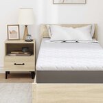 vidaXL Coussins de Matelas Blanc 80 x 200 cm Polyester sans colle