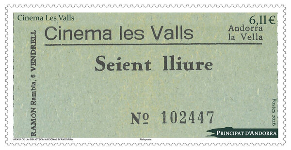 Timbre Andorre - Cinéma Les Valls