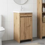 vidaXL Meuble de salle de bain avec évier Chêne artisanal