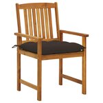 vidaXL Chaises de jardin avec coussins lot de 4 Bois d'acacia massif