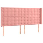 vidaXL Sommier à lattes de lit avec matelas Rose 160x200 cm Velours