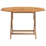 vidaXL Table pliable de jardin 110x110x75 cm bois massif de teck
