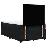vidaXL Sommier à lattes de lit avec matelas Noir 120x200 cm Velours