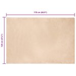 vidaXL Tapis en Fourrure Synthétique de Lapin Beige 120 x 170 cm