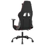 vidaXL Chaise de jeu de massage avec repose-pied Noir&Rouge Similicuir