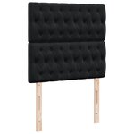 vidaXL Sommier à lattes de lit avec matelas Noir 90x190 cm Tissu