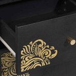 vidaXL Buffet avec tiroir Noir 38 x 33 x 160 cm Bois de mangue massif