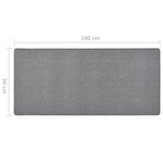 vidaXL Tapis de couloir Gris foncé 50x100 cm