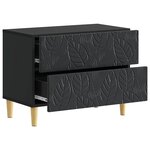 vidaXL Table de chevet Noir 62 x 34 5 x 48 cm Bois d'ingénierie