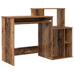 vidaXL Bureau avec Rangement Vieux Bois 120.5x44x88.5 cm Bois d'ingénierie