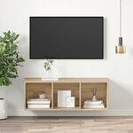 vidaXL Meuble TV mural Chêne sonoma 37x37x107 cm Bois d’ingénierie