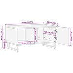 vidaXL Table Basse 80x50x40 cm Bois Massif de Manguier et Bois d'Ingénierie