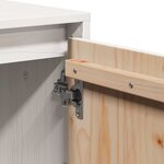 vidaXL Meuble TV Blanc 110 5x35x44 cm Bois de pin massif