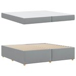 vidaXL Cadre de lit avec matelas Gris clair 200 x 200 cm tissu