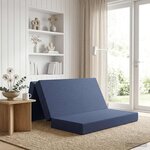 vidaXL Canapé-lit pliable 120 x 67 x 45 cm Bleu