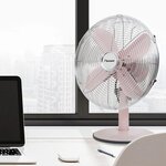 Bestron Ventilateur de bureau rétro DFT35R 35 cm 35 W Rose