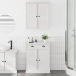 vidaXL Ensemble de mobilier de salle de bain VIGO 2 Pièces Marron