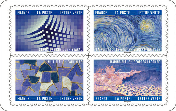 PAGNA Album de timbres, bleu foncé, A4, 32 pages
