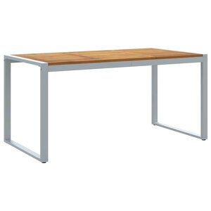 vidaXL Table de Jardin Gris 160 x 80 x 75 cm Bois d'Acacia Massif