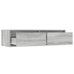 vidaXL Meuble TV avec lumières LED sonoma gris 100X35 5x25 cm