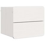 vidaXL Table de chevet 2 Pièces Blanc 39 x 34 x 33 cm Bois de pin massif
