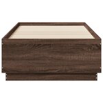 vidaXL Cadre de lit avec lumières LED chêne marron 90x190 cm