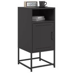 vidaXL Tables de chevet 2 Pièces noir 36x39x78 cm acier