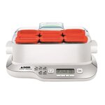 SEB YG660100 Yaourtière Multidélices Express Compact  -  5 modes - 6 pots - Blanc et rouge