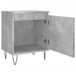 vidaXL Tables de chevet 2 Pièces gris béton 40x30x50 cm bois d'ingénierie