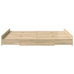 vidaXL Cadre de lit avec rangement Chêne sonoma 135 x 190 cm
