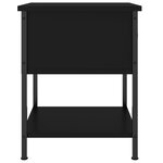 vidaXL Table de chevet noir 34x35 5x45 cm bois d’ingénierie