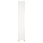 vidaXL Armoire de salle de bain blanc 30x30x190 cm bois d'ingénierie