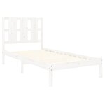 vidaXL Cadre de lit sans matelas blanc 90x190 cm bois massif