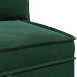 vidaXL Sofa avec rangement Vert foncé Velours
