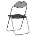 vidaXL Chaise pliante 8 pc Simili cuir Noir et gris 48 x 43 5 x 81 cm