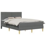 vidaXL Cadre de lit Gris foncé 120 x 190 cm Polyester