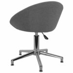 Vidaxl chaise pivotante de salle à manger gris foncé tissu