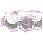 vidaXL Ensemble de canapé de jardin 9 Pièces Gris polyrotin