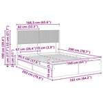 vidaXL Cadre de lit avec rangement et tête de lit Blanc 160 x 200 cm