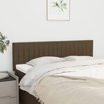 vidaXL Têtes de lit 2 Pièces Marron foncé 72x5x78/88 cm Tissu