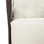vidaXL Chaise inclinable de jardin repose-pied marron résine tressée