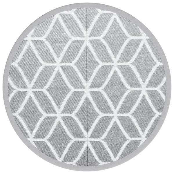 vidaXL Tapis d'extérieur ARAKIL gris Ø120 cm PP