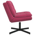 vidaXL Fauteuil relaxant pivotant Bordeaux 63 x 75 x 76 cm Velours