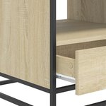 vidaXL Table basse chêne sonoma 100x50x45cm bois d'ingénierie et métal